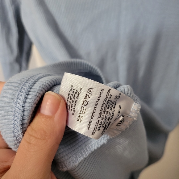 TLA Anthropologie | NWT Blue Ruffle Shoulder Long Sleeve Top - Picture 2 of 9